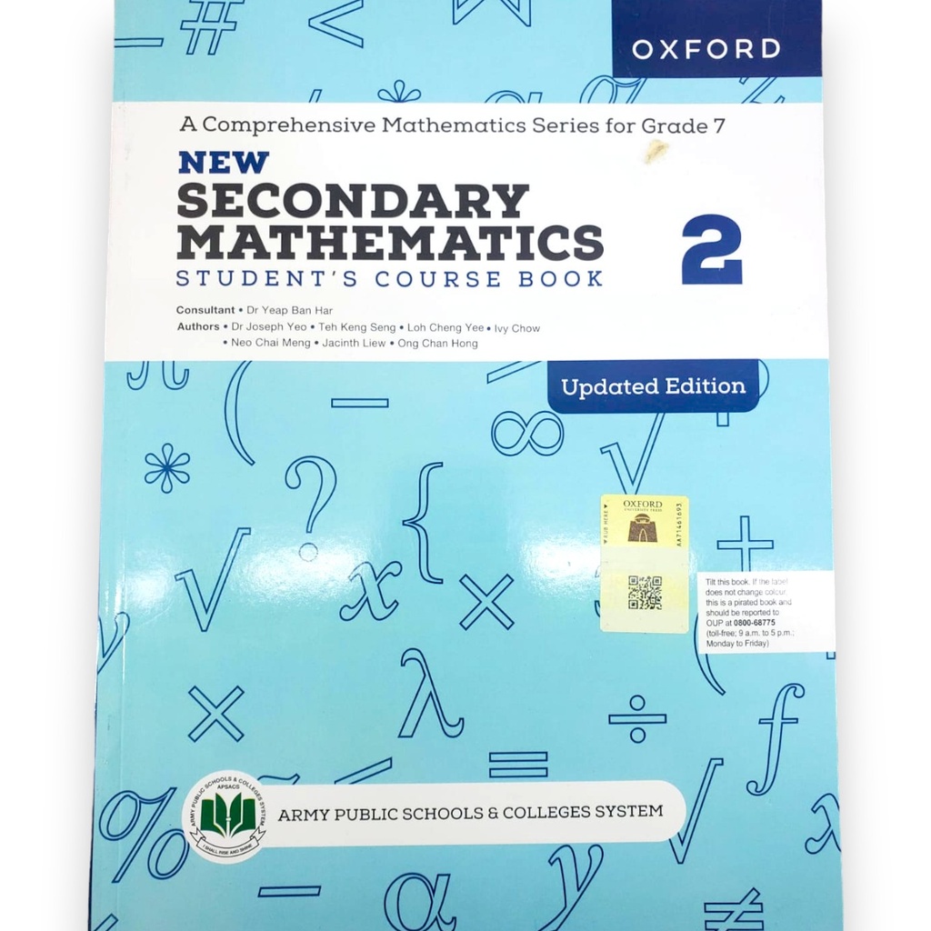 [9789697344987] New Secondary Maths Course Book 2 APSAC Updated