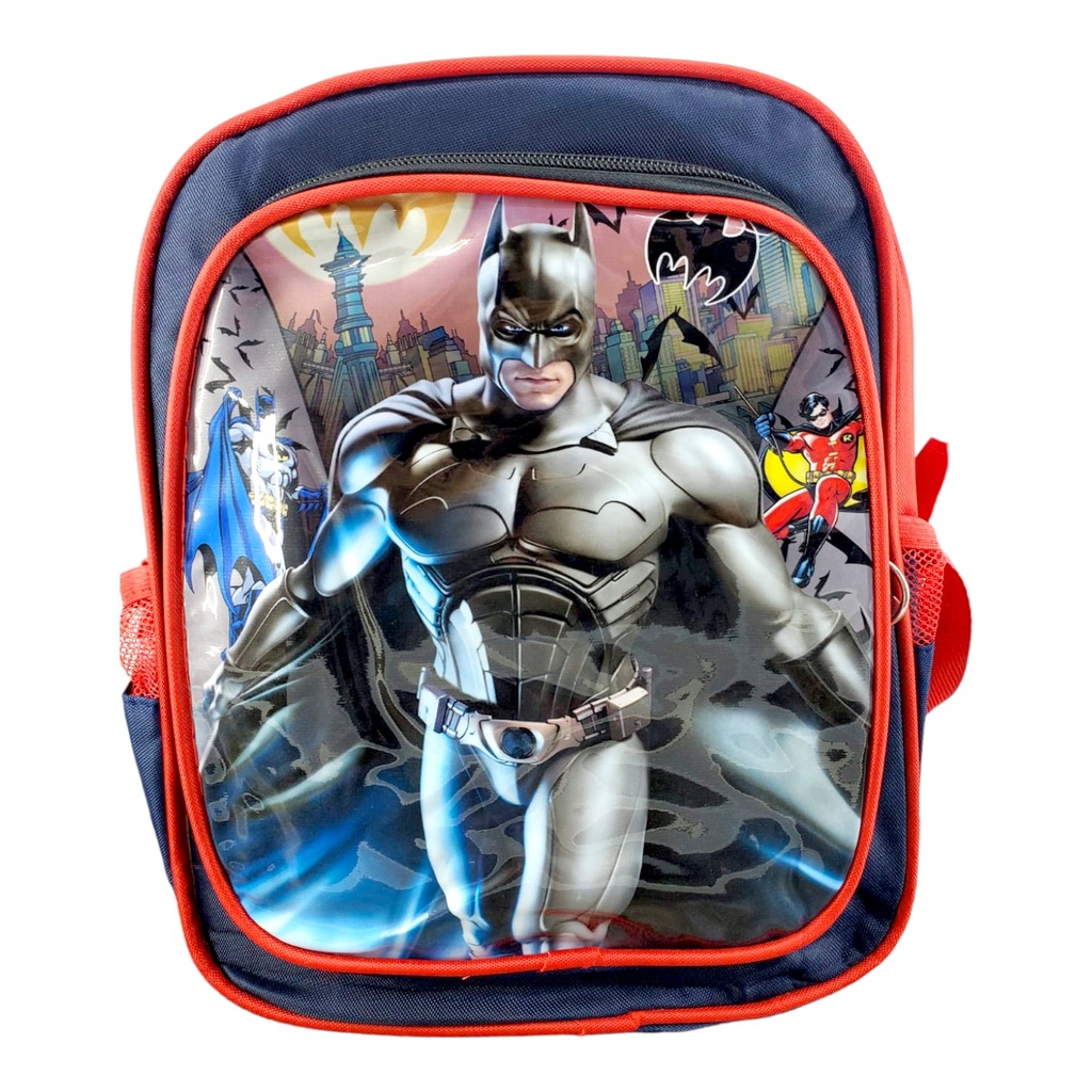 Batman School Bag - Blue - Class - 1 - 2 ( MADE IN PAKISTAN )