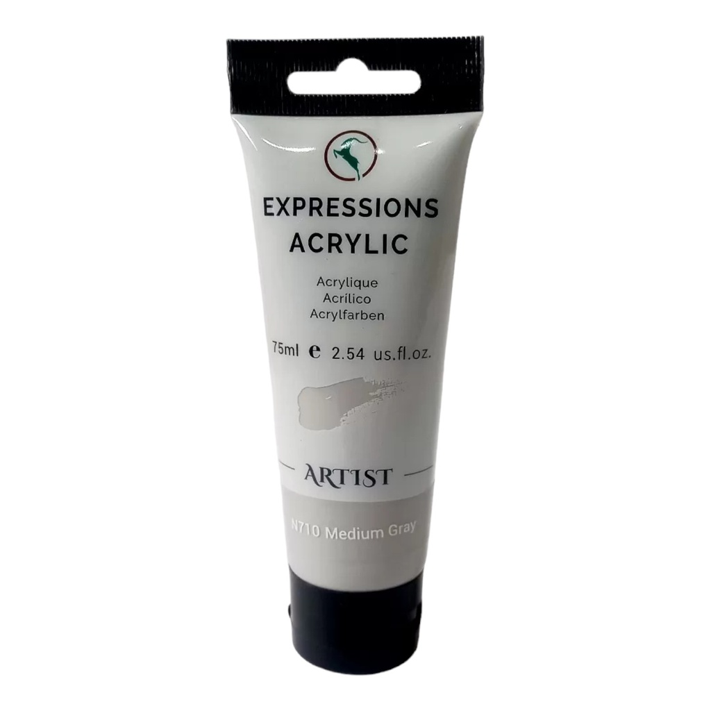 Expressions Acrylic Tube 75ML - N710 - Medium Gray