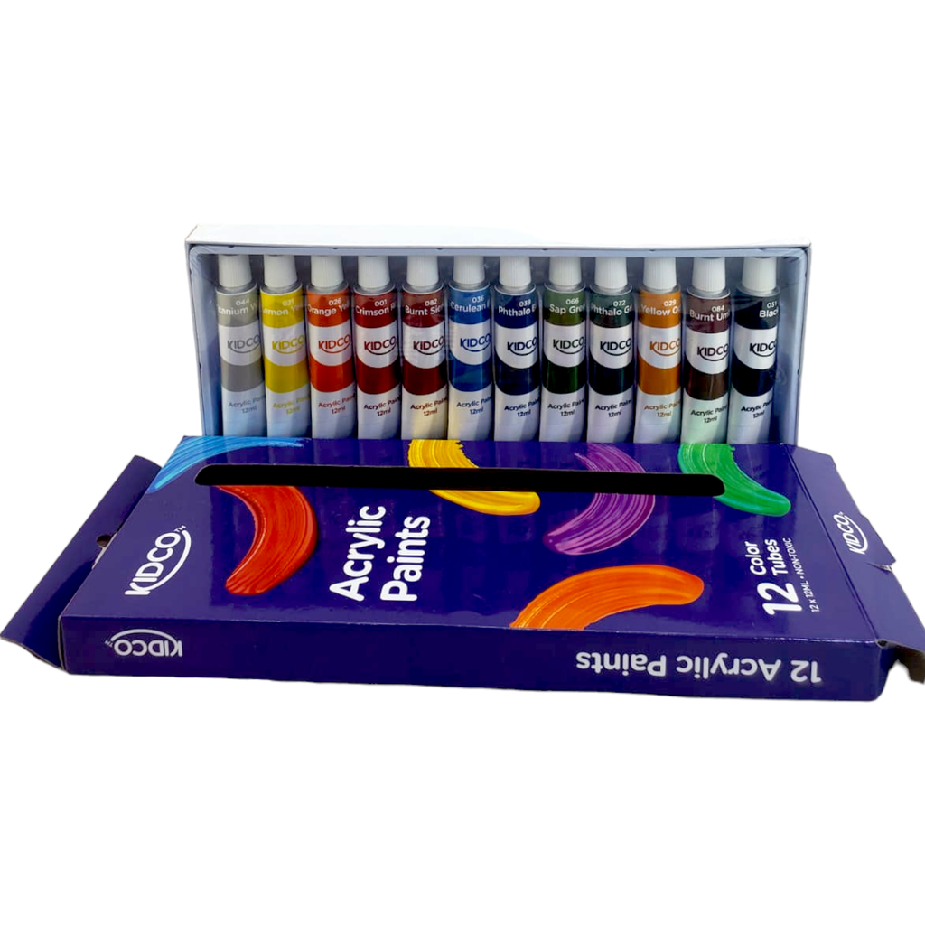 Kidco Acrylic Paints - 12ML - 12 Colours