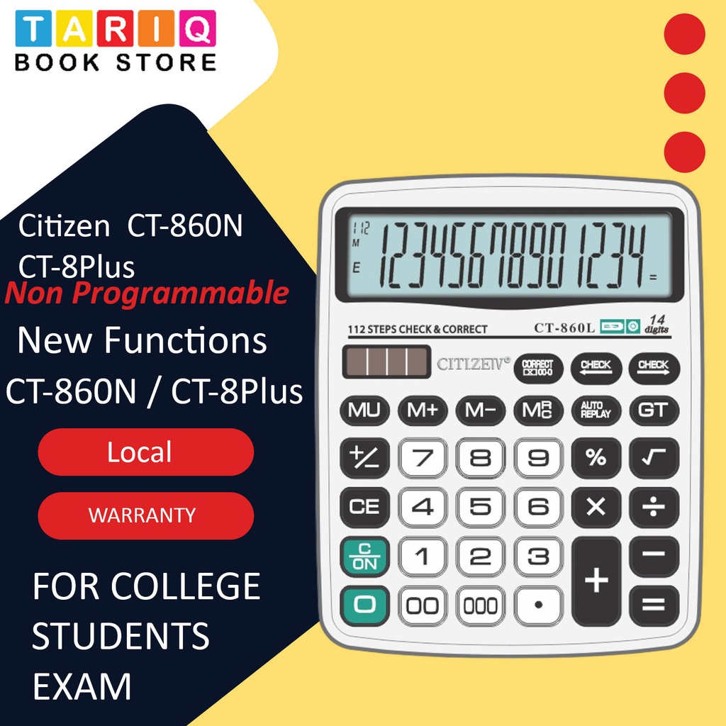 Citizen Superior Calculator - CT-860N / CT-8Plus