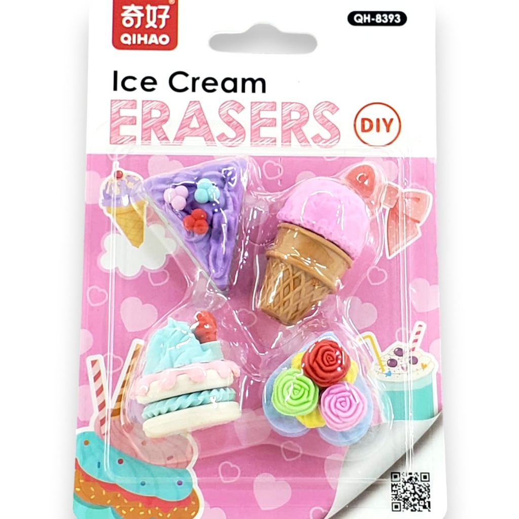Ice Cream Diy Eraser - No. 8393 - Assorted Design