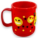 Smile Deisgned Famous Plastic Mug - Red