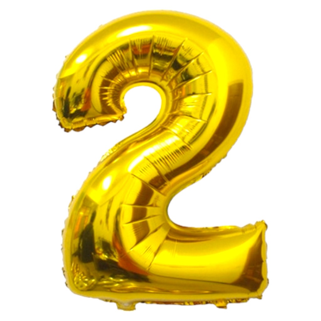 Golden Foil Balloon Number 2