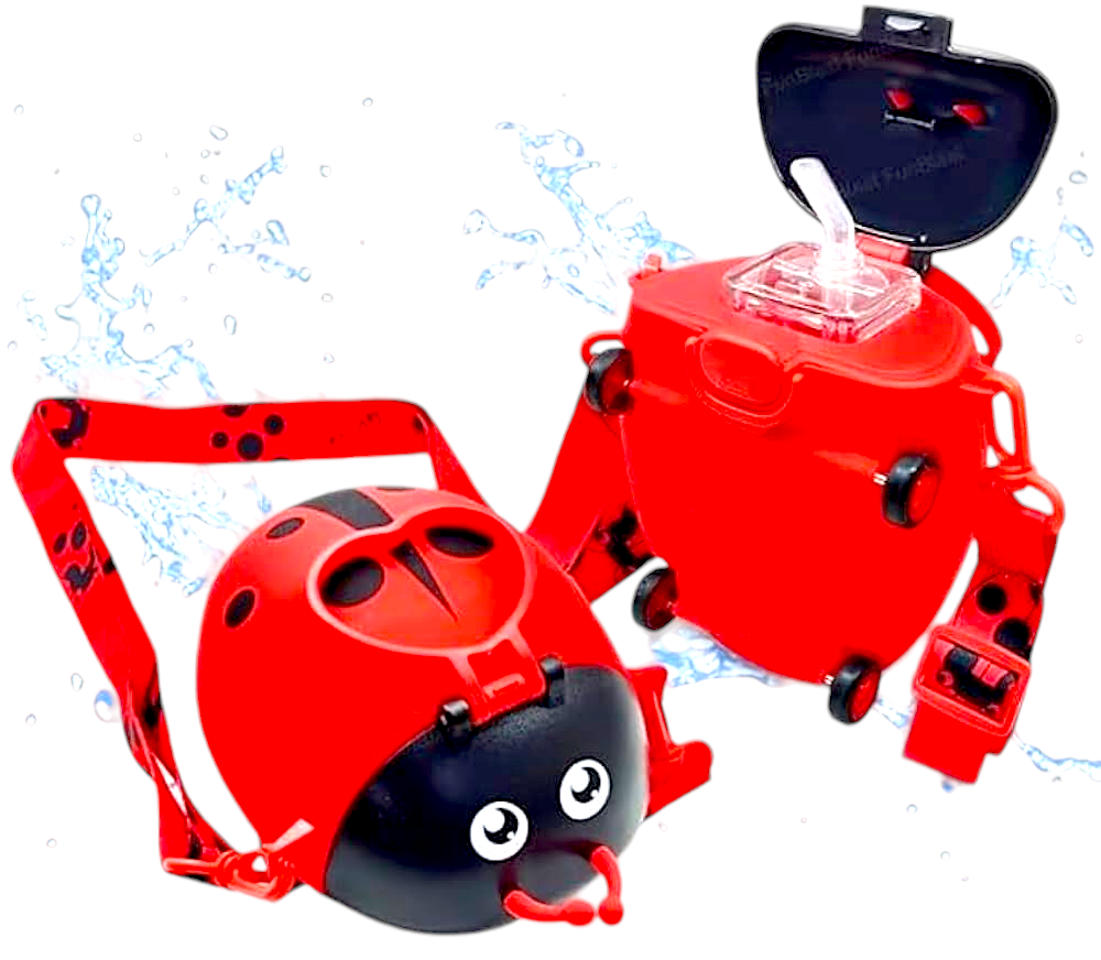 Lovely Lady Bug Water Bottle - Red