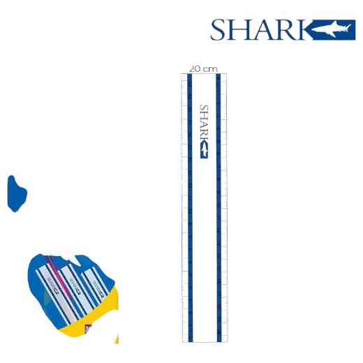 Shark 8 Inch Transparent Plastic Scale