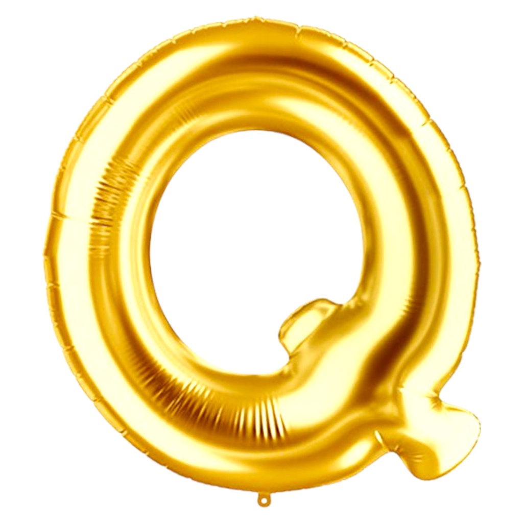 Alphabet Golden Foil Balloon Q