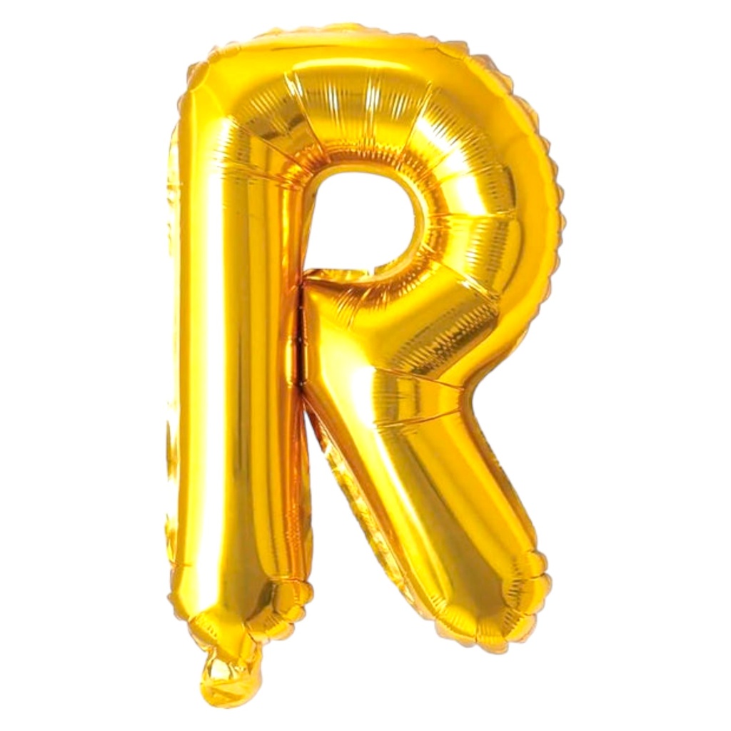 Alphabet Golden Foil Balloon R