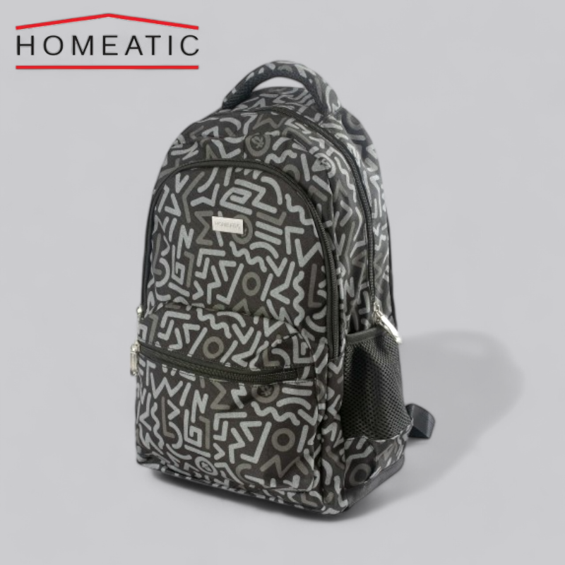 Homeatic Designed School Bag - 5010 -Black/Grey