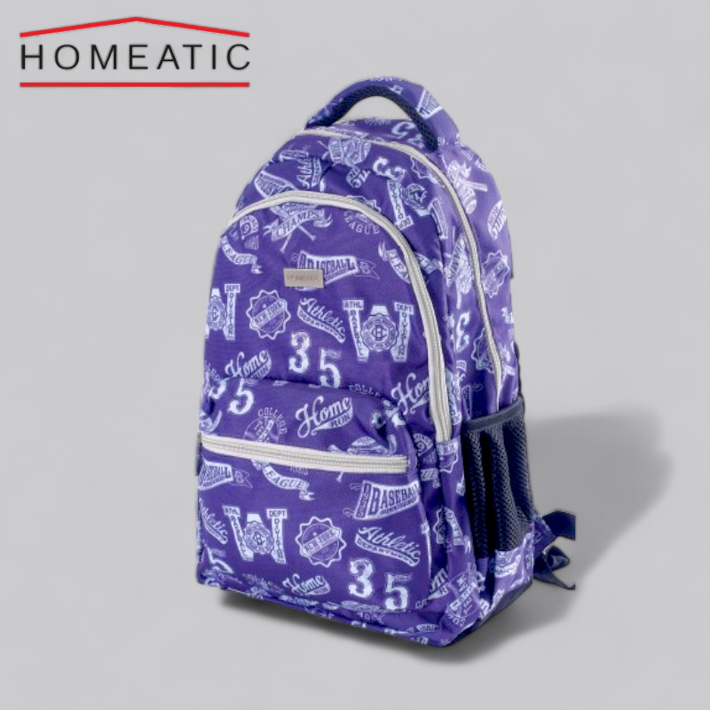 Homeatic Designed School Bag - 5010 -Purple