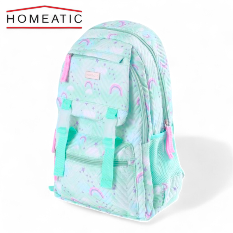 Homeatic Rainbow Design School Bag - 5011 - Sea Green