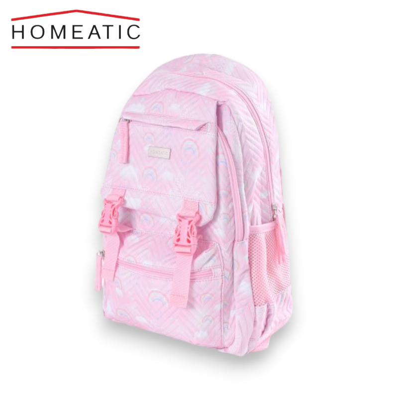 Homeatic Rainbow Design School Bag - 5011 - Pink