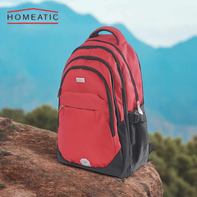 Homeatic Simple School Bag - Red - 5001