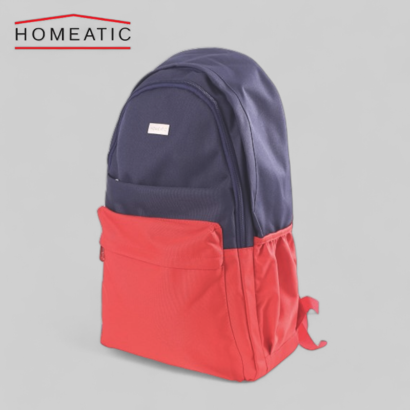 Homeatic Dual Colour School Bag - Blue/Red - 5007