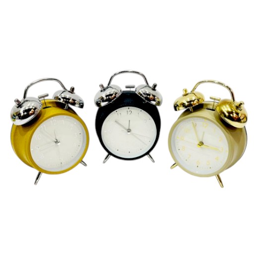 Twin Bell Assorted Character Alarm Clock - No.668-2 - Assorted Colours