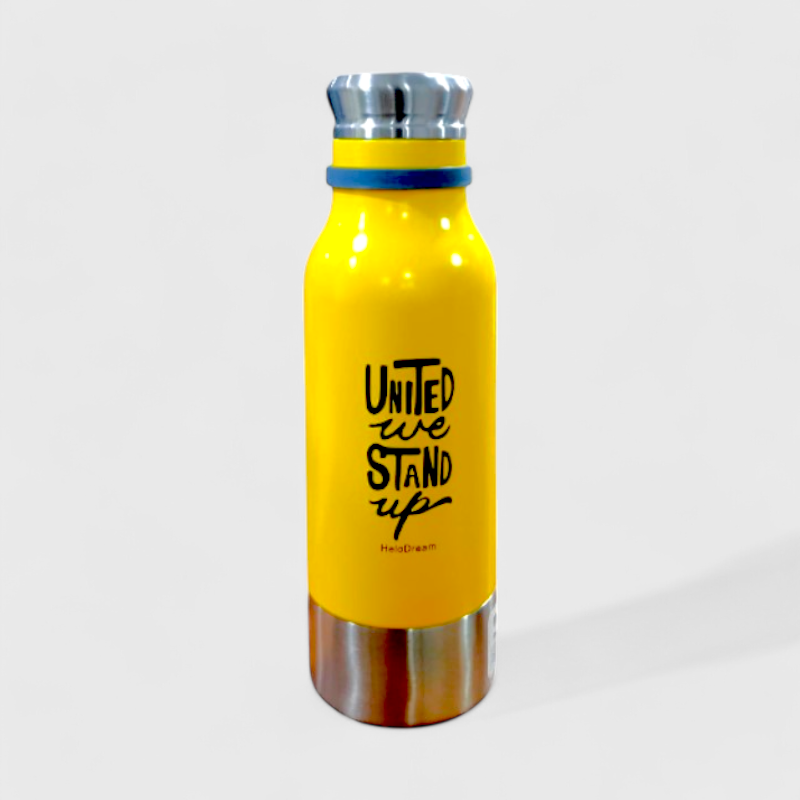 United We Stand Up Steal less Steel Water Bottle - Yellow