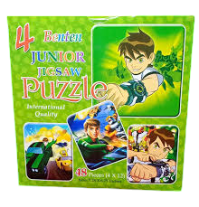 4 Junior Jigsaw Puzzle Ben-10 - 48 Pcs - Children's