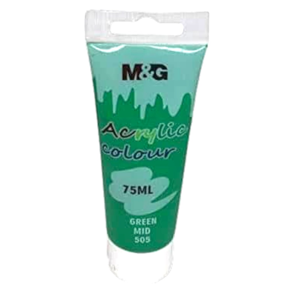 M&G Acrylic Paint - 75ml - No. 505 - Green Mid