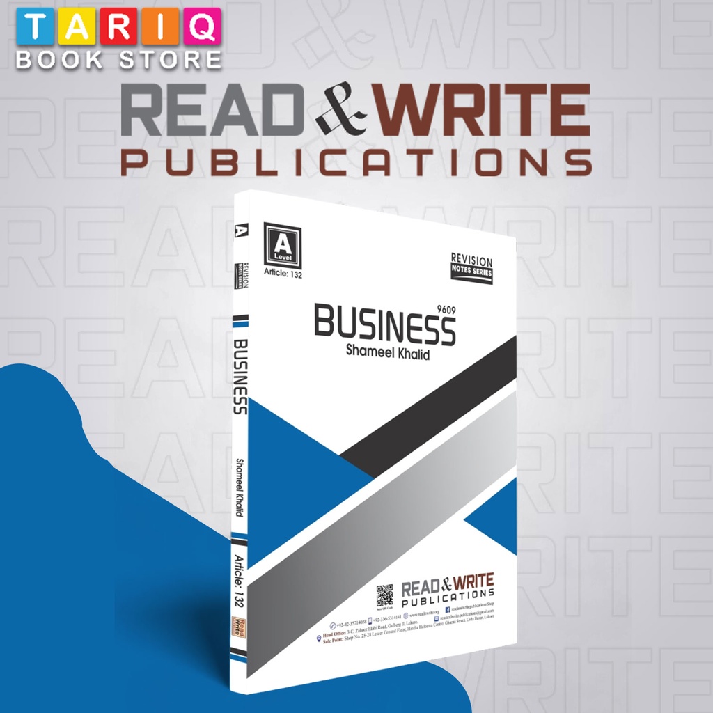 Read & Write A Level Business A Revision Notes (Shameel Khalid) - No. 132