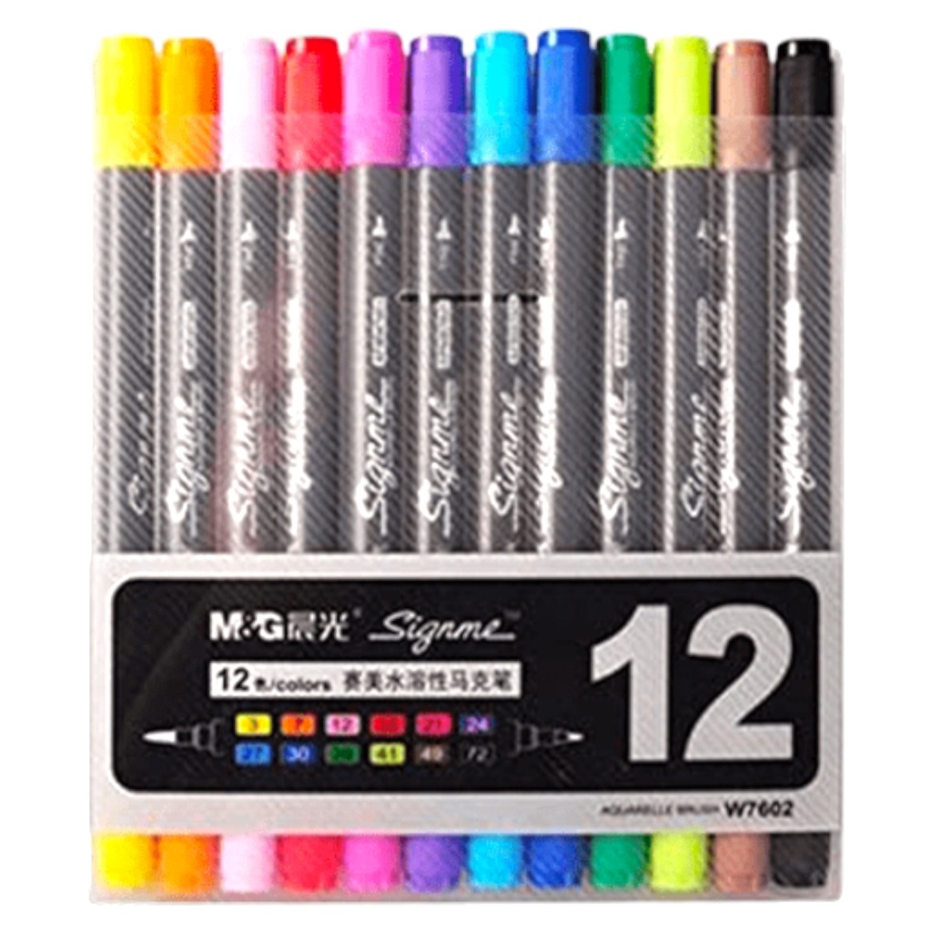 M&G Brush Tip 80 Colour Markers Set - Double Sided