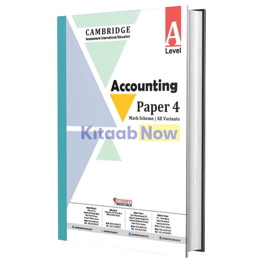 Cambridge Assessment International Education AS & A Level Accounting 9706 Paper 4