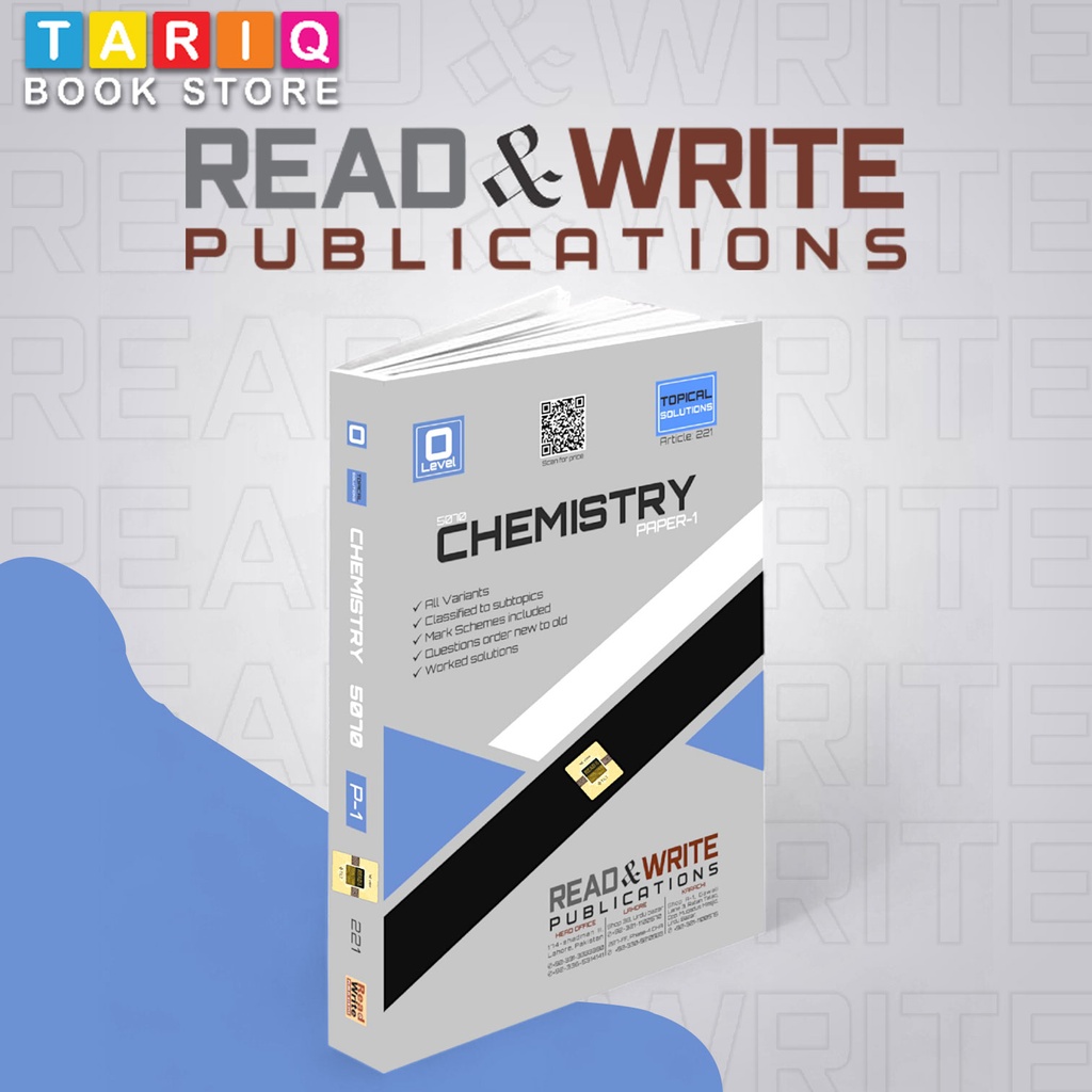 Read & Write O Level Chemistry Paper 1 (MCQ’s) Topical unsolved (Year: Updated till 2023) - By Editorial Board - No. 221