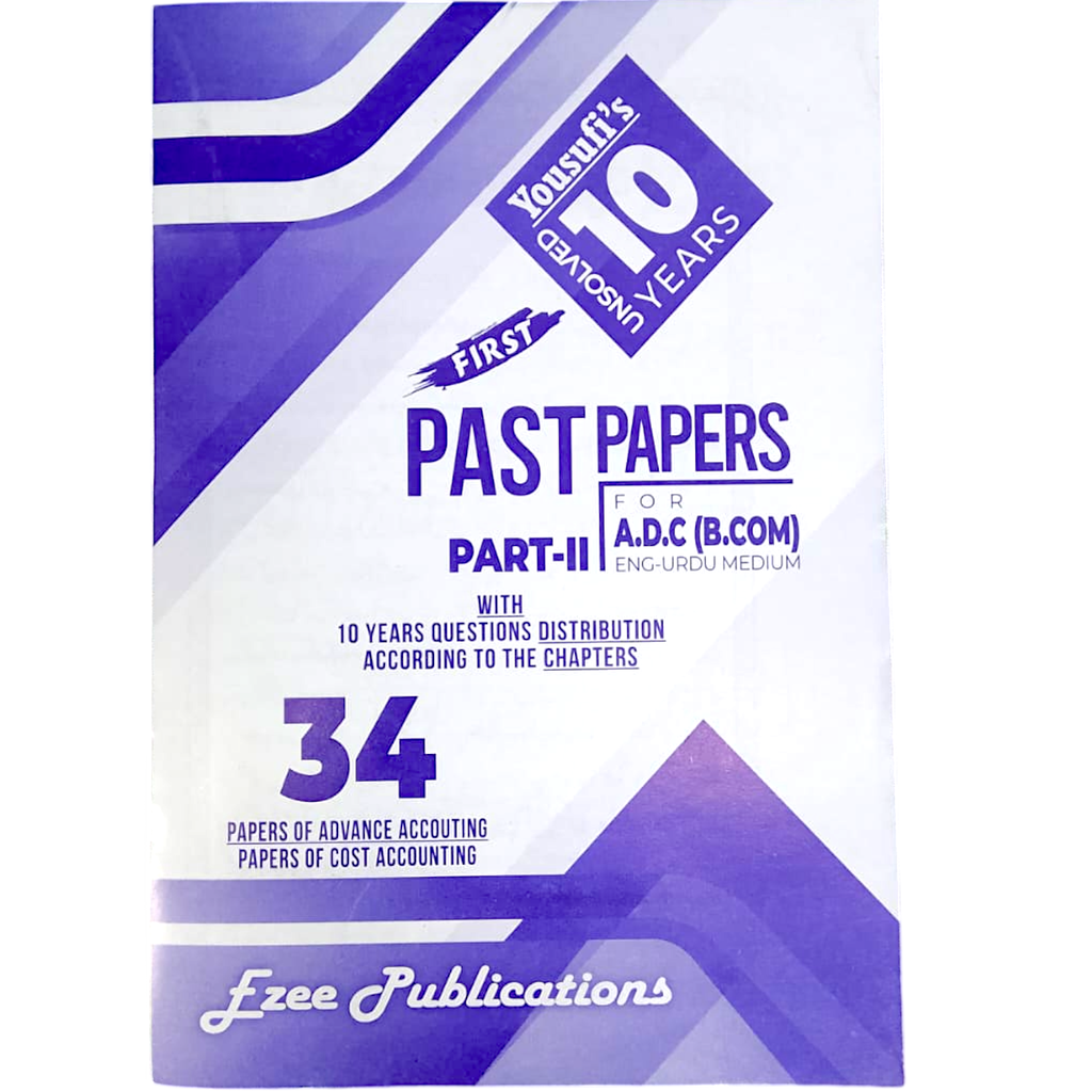 10 Year Unsolved A.D.C B.com ( Yousufi ) 2