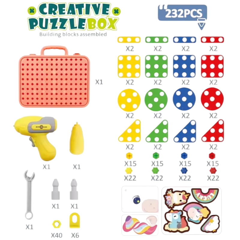 Creative Puzzle Box Unicorn Screw Drill Kit KABY - 9977A