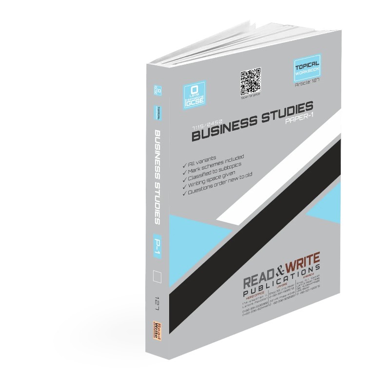 Read & Write O Level Business Studies Topical Work Book 1 (Year: Updated till 2022) - By Editorial Board - No. 127
