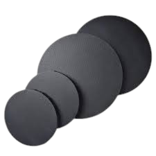 Circle Shape City Canvas Black Fine Quality - 6 Inch