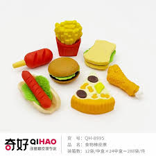 Pack of 6 Assorted Design Eraser - No. QH-8995 / 8996 / 8997 / 8998 /  - QIHAO
