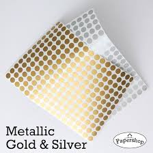 Coloured Sticky Dots Gold / Silver - 20 Sheets Large