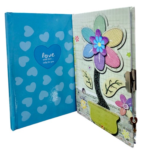 Fancy Lock Diary - Assorted Design - FB236