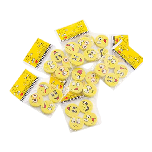 Fancy Simley Eraser - Yellow