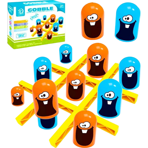 Gobble Tic Tac Toe Family Board Game Cab