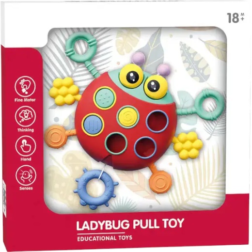 Ladybug Pull String Sensory Activity Play CAB