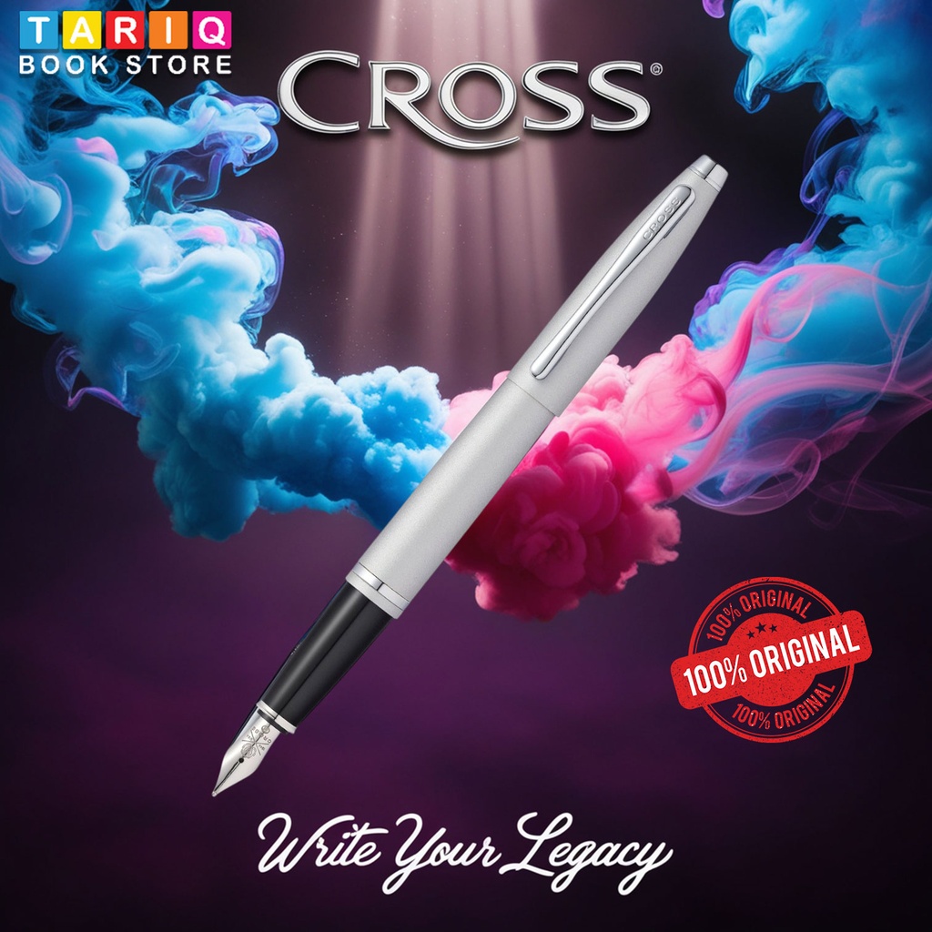 Cross Satin Chrome Stainless Steel Medium Nib Fountain Pen