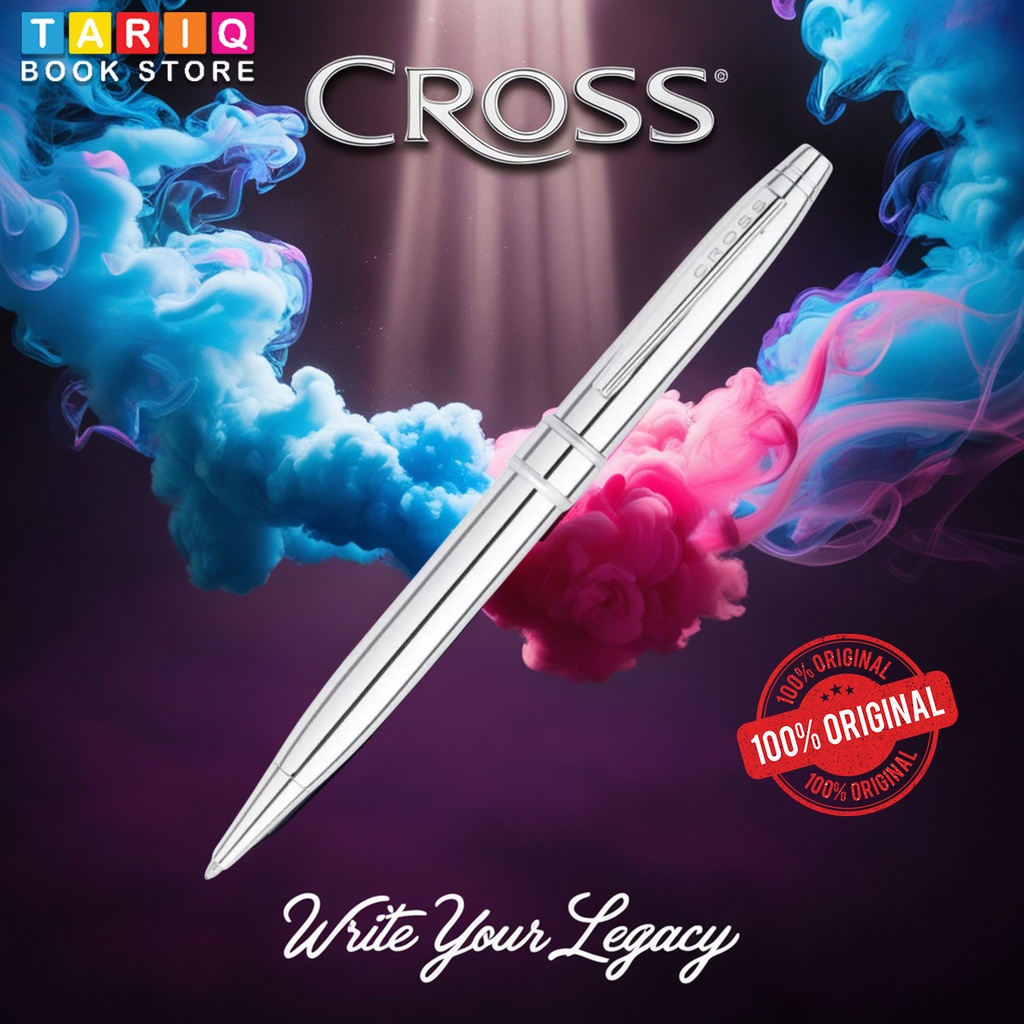 Cross Startford Satin Chrome Ballpoint Pen AT0172-1 / 2