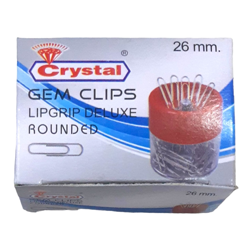 Crystal Gem Clips 26mm - 80 Pcs