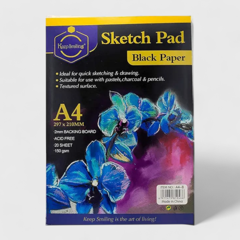 Sketch Pad - A4-B Black Paper