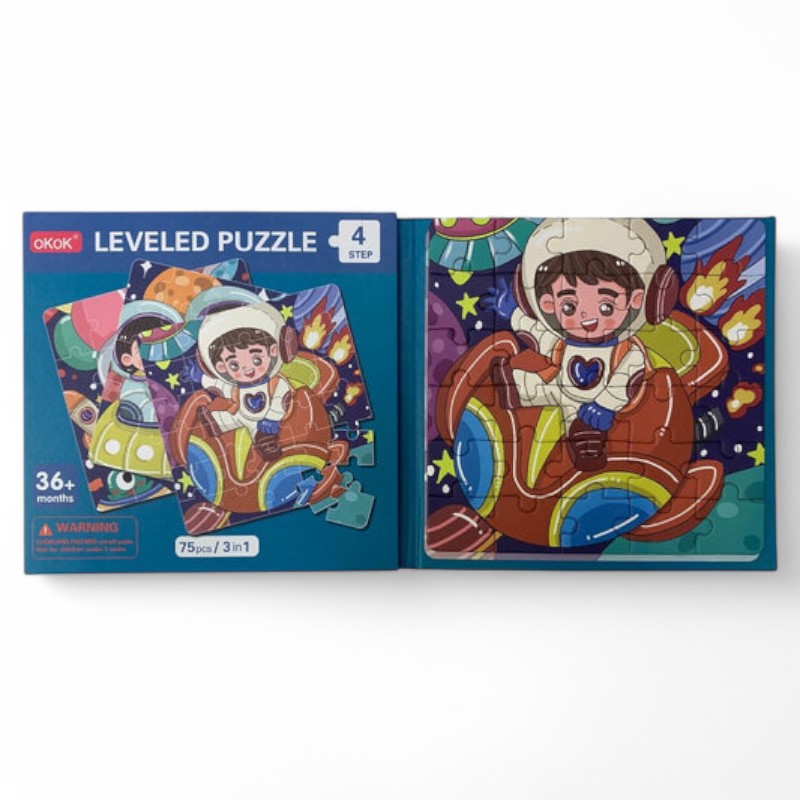 Leveled Puzzle 3 in 1 Jigsaw Random