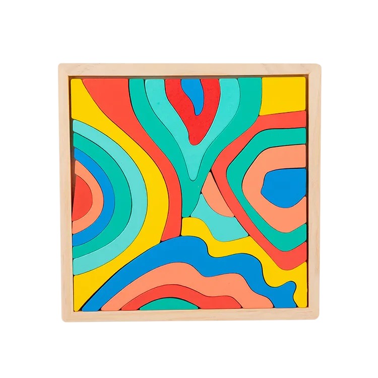 Wooden Assemble Rainbow Paint Design