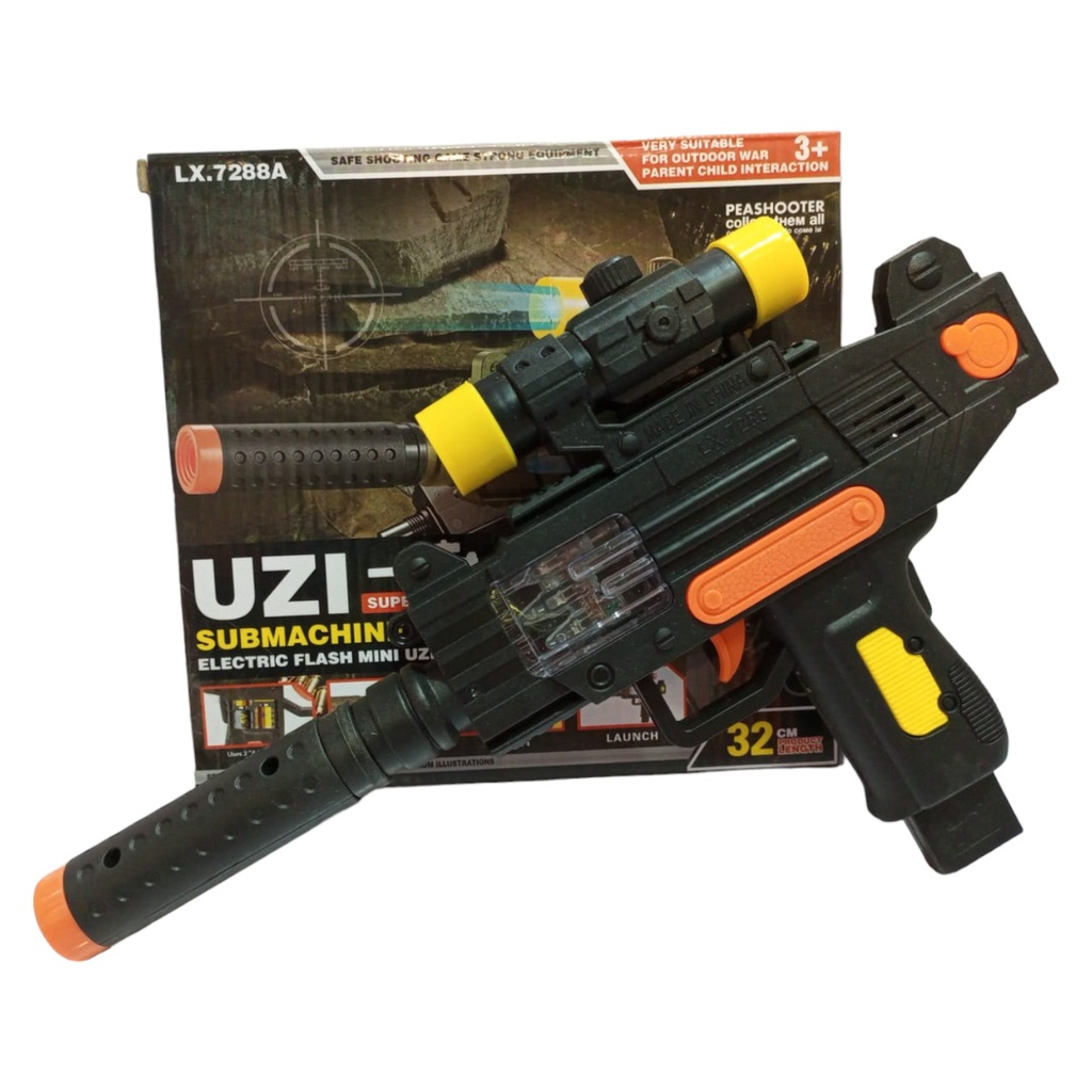 UZI Sub Machine Electric Gun - No. LX.7288A