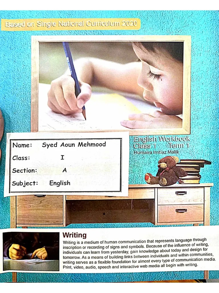 English workbook class 1 2nd term-BSS