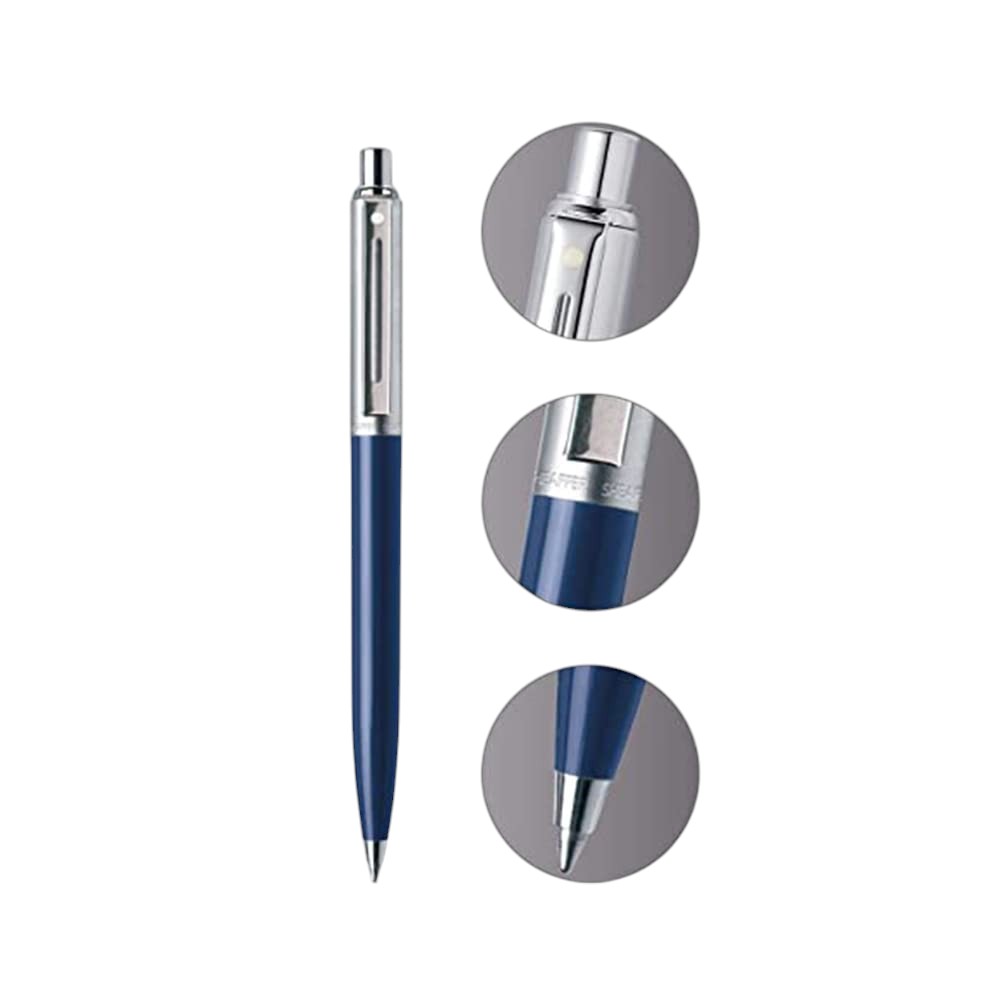 Sheaffer Sentinel 321 Blue Barrel Brushed Chrome Cap Ballpoint