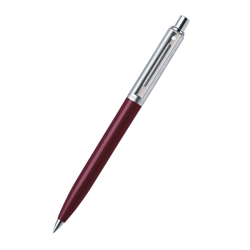 Sheaffer Sentinel 321 Red Barrel Brushed Chrome Cap Ballpoint