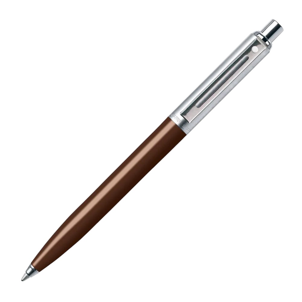 Sheaffer Sentinel 321 Coffee Brown Barrel Brushed Chrome Cap Ballpoint Pen