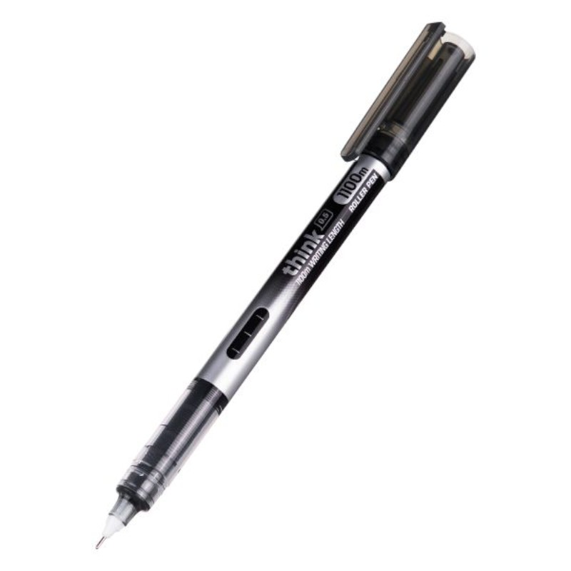Deli Think Roller Pen - BLack - 1 Pcs - 0.5mm - No. EQ300-BK