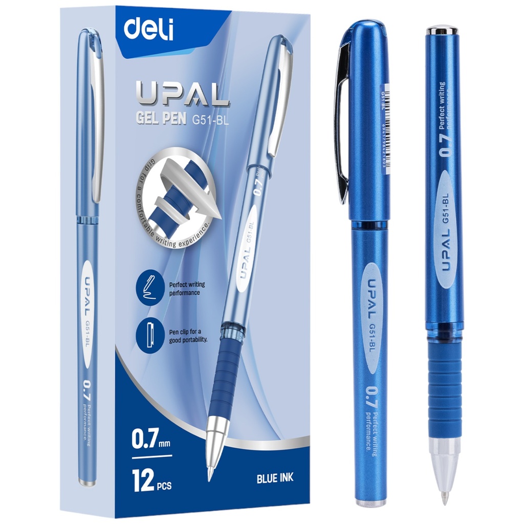 Deli UPAL Gel Pen -0.7mm - Blue - 1 Pcs - No. G51-BL