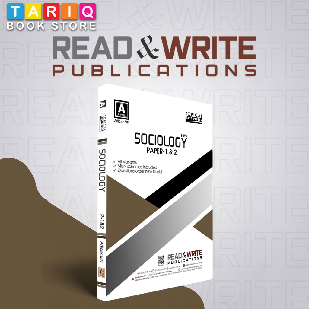 Read & Write A Level Sociology Paper 1 & 2 Topical Past Paper (Updated Till 2019) - By Editorial Board - No. 501